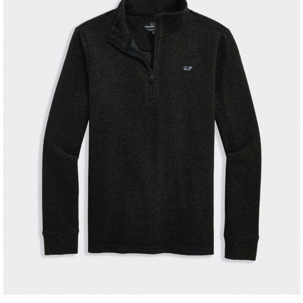 Vineyard Vines Black Half-Zip Kids Sweatshirt